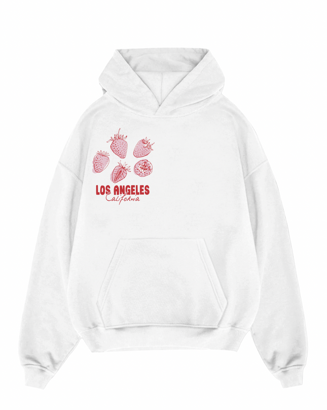 Strawberry Los Angeles Printed Hoodie Kids