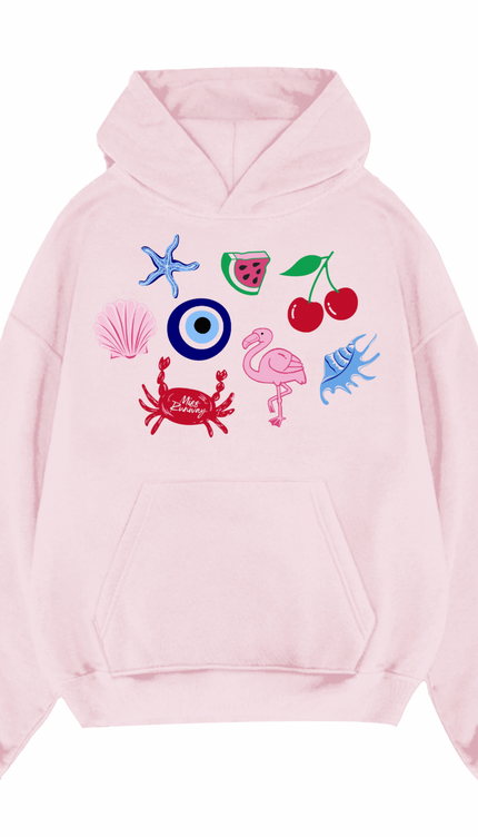 Crab, Flamingo Hoodie – image 4