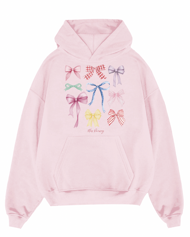 Ribbon Printed Hoodie Kids