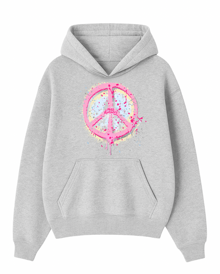 Pastel Peace Printed Hoodie