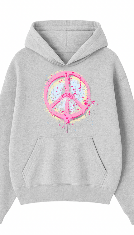Pastel Peace Printed Hoodie by Miss Runway – image 2