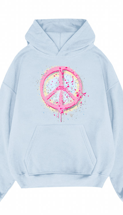 Pastel Peace Printed Hoodie – image 6