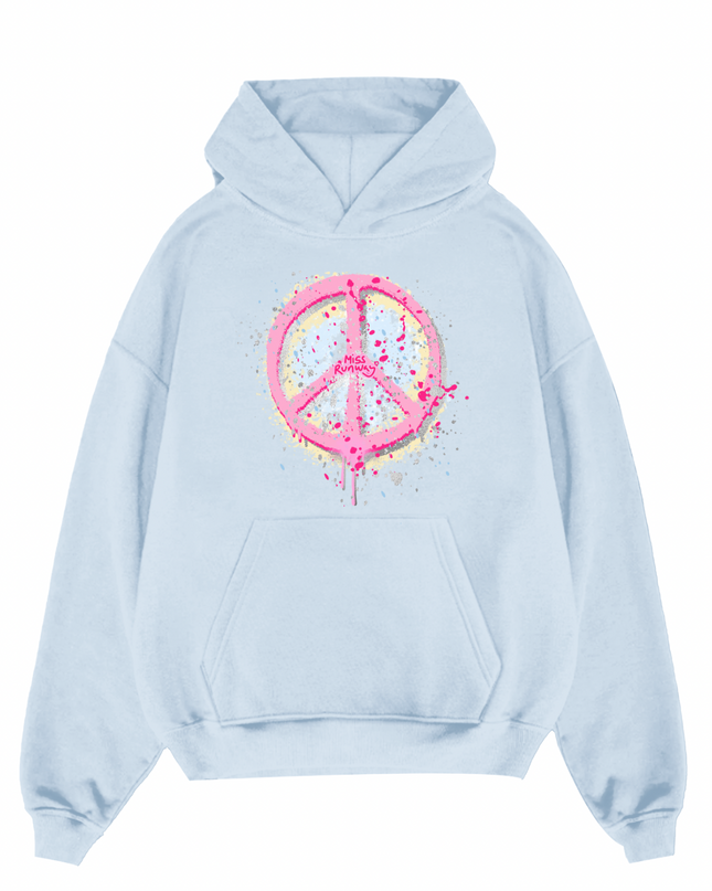 Pastel Peace Printed Hoodie Kids
