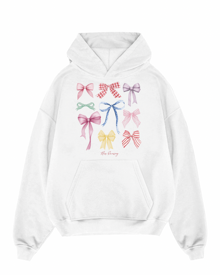 Ribbon Printed Hoodie
