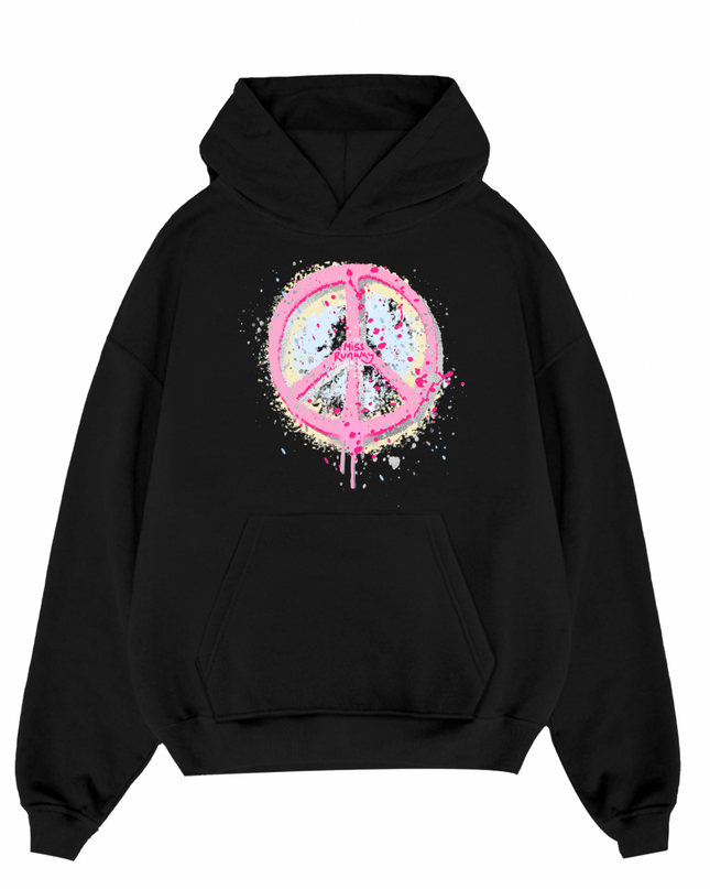 Pastel Peace Printed Hoodie Kids