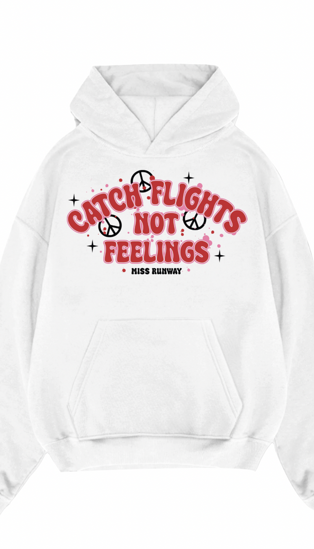 Catch Flights Not Feelings Hoodie Grey by Miss Runway – image 2