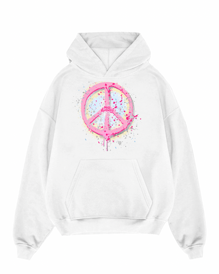 Pastel Peace Printed Hoodie