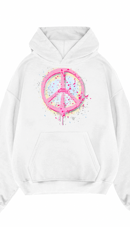 Pastel Peace Printed Hoodie – additional view