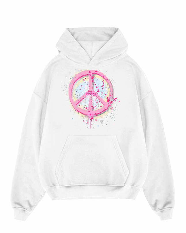 Pastel Peace Printed Hoodie Kids
