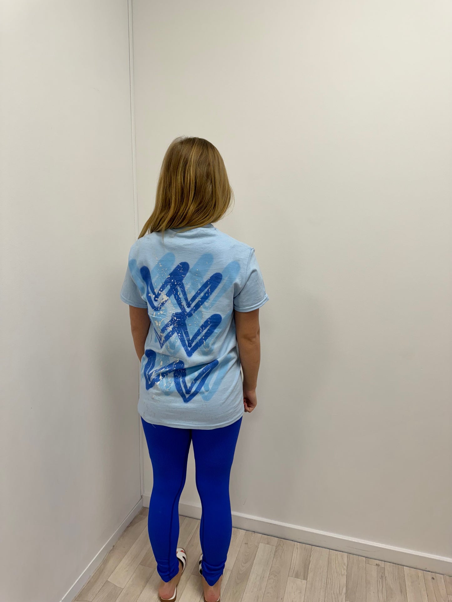 Blue Heart/ Blue T-Shirt And Legging Set