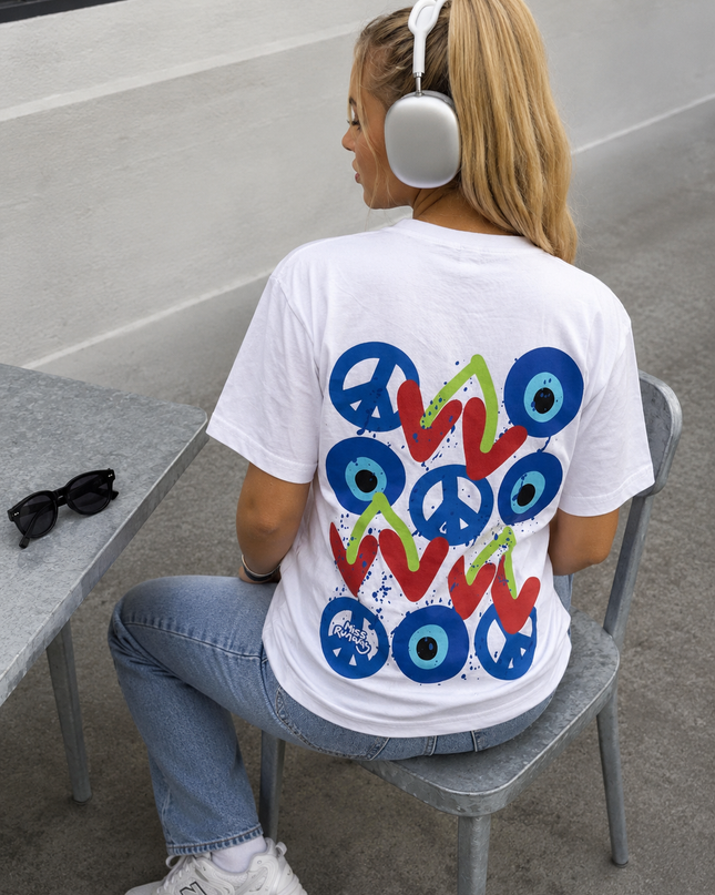 Cherry, Peace, Evil Eye T-shirt