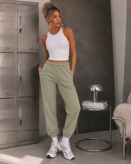 Basic Essentials Sage Green Joggers
