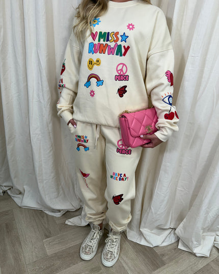 Miss Runway Rainbow Kids Sweatshirt Tracksuit