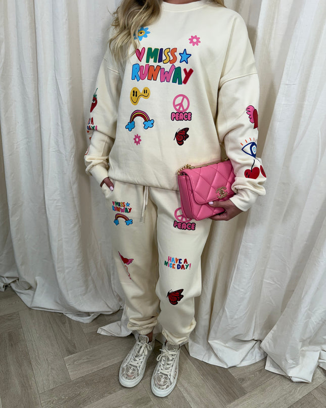 Miss Runway Rainbow Kids Sweatshirt Tracksuit