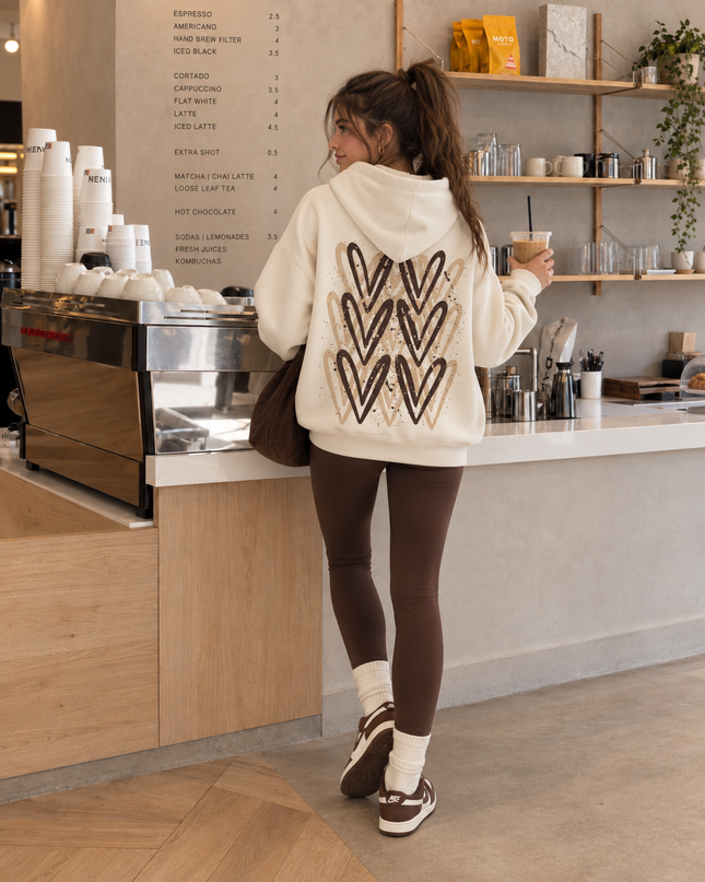 Graffiti Brown Heart Hoodie – alternate view