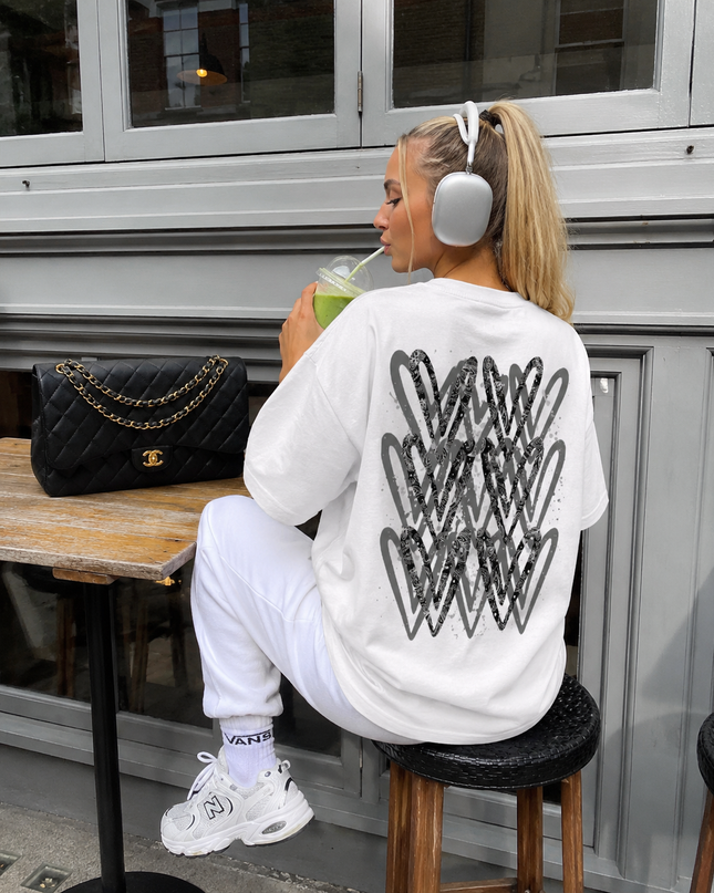 Charcoal Paisley Heart T-shirt