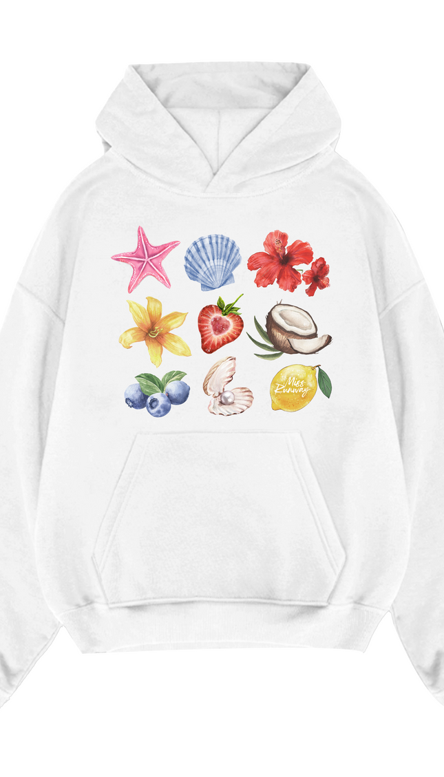 Seashell And Flowers Hoodie by Miss Runway – image 2