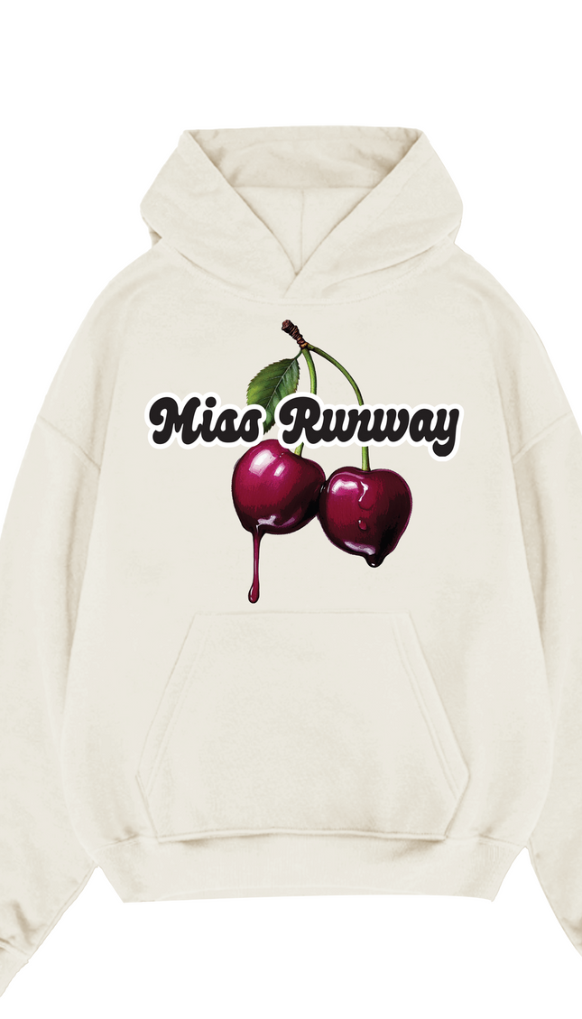 Miss Runway Cherry Hoodie – adult printed hoodie by Miss Runway