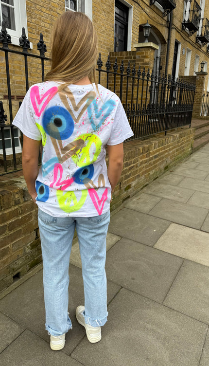 Evil Eye,Peace,Heart T-Shirt