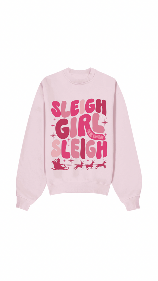 Miss Runway Sleigh Girl Sweatshirt Pink