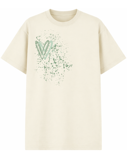 Sage Green Paisley Heart Printed T-shirt Kids