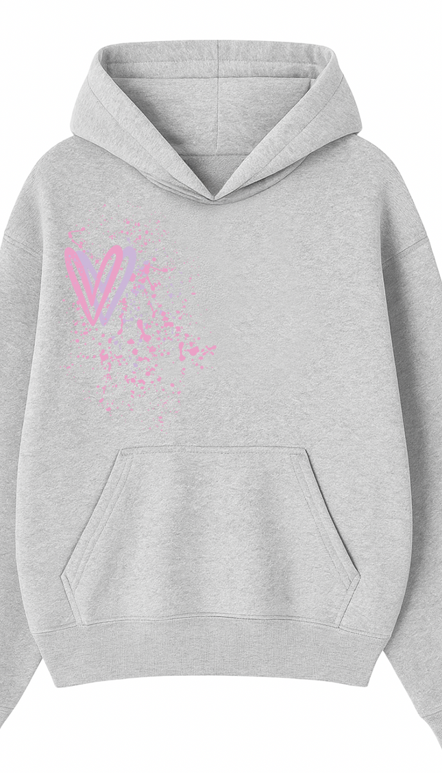 Pastel Heart Printed Hoodie – image 8