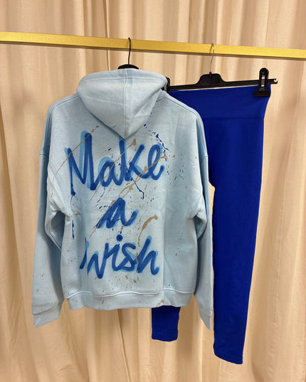 Make A Wish Spray Painted Hoodie & Leggings Kids