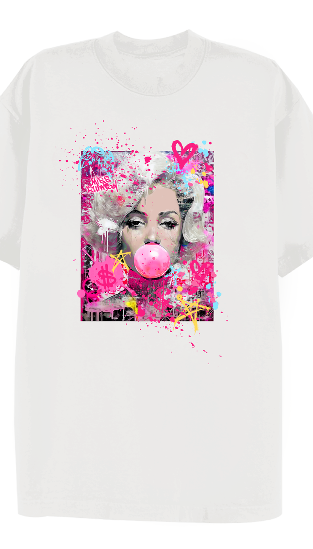 Marilyn Bubblegum T-shirt Hot Pink