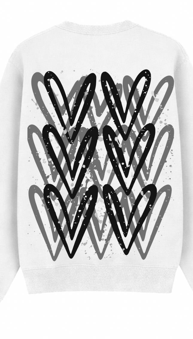 Black Heart Printed Sweatshirt – additional view