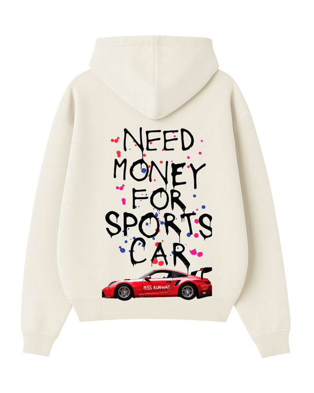 Need Money For Sports Car Multicoloured Hoodie Kids