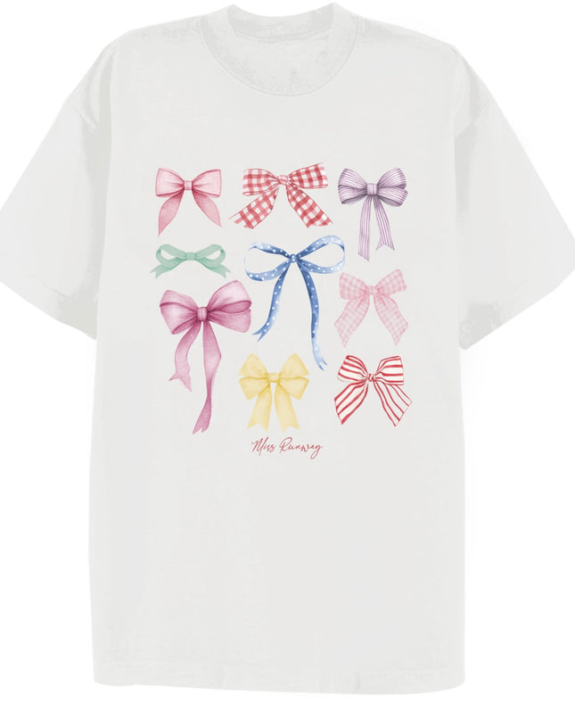 Bow Printed T-shirt Adult
