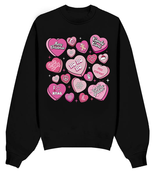 Love Heart Sweatshirt Black