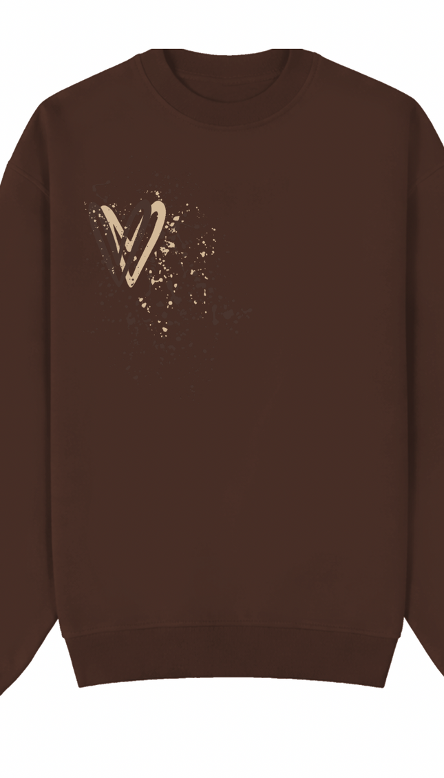 Brown Heart Printed Sweatshirt – image 6