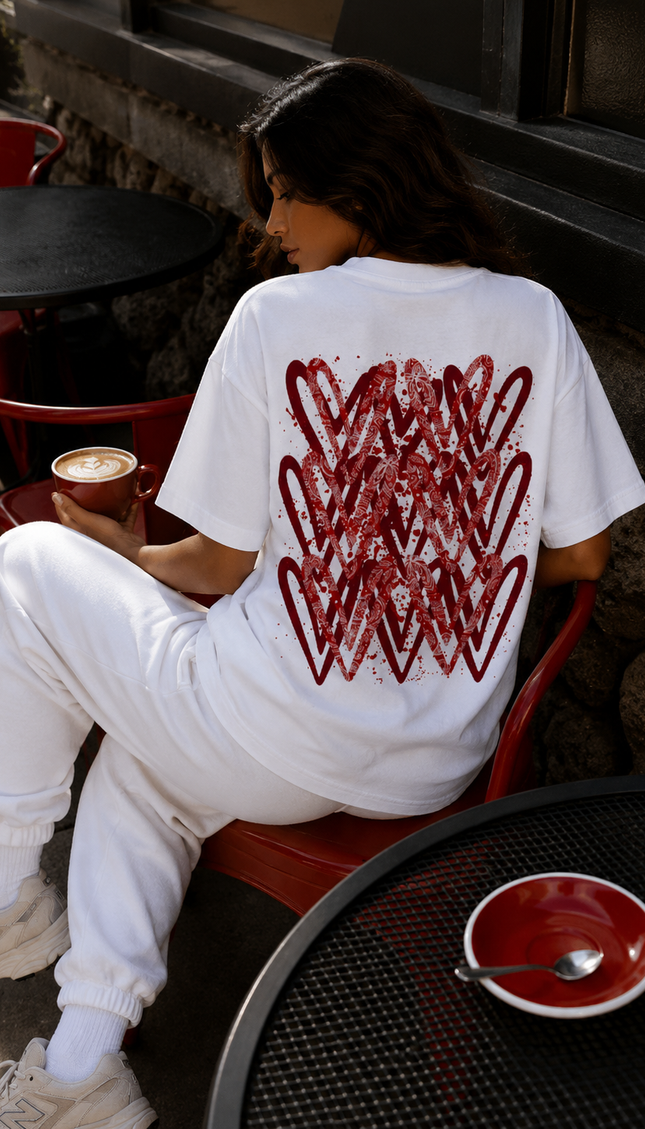 Red Paisley Heart T-shirt by Miss Runway – image 2