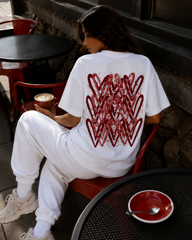 Red Paisley Heart T-shirt