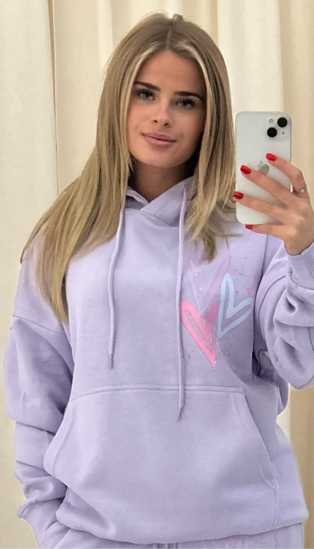 Miss Runway Pastel Heart Printed Hoodie – image 7