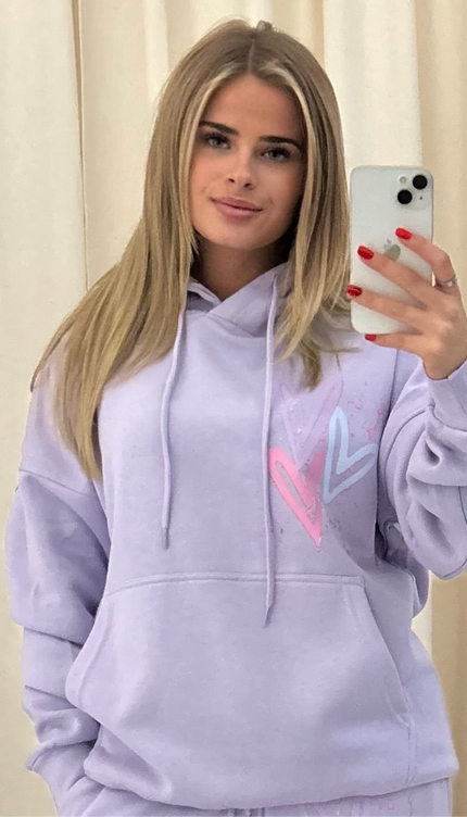 Miss Runway Pastel Heart Printed Hoodie – image 7