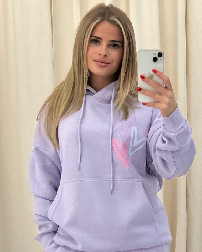 Miss Runway Pastel Heart Printed Hoodie Adults