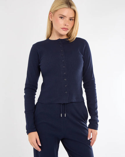 Button Loungewear Co ord  Navy