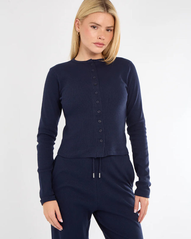 Button Loungewear Co ord  Navy