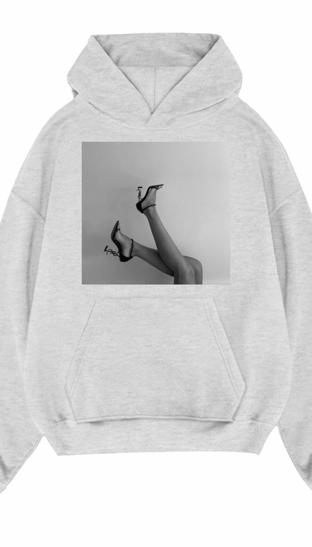 Wknd Heels Hoodie Grey – adult printed hoodie by Miss Runway