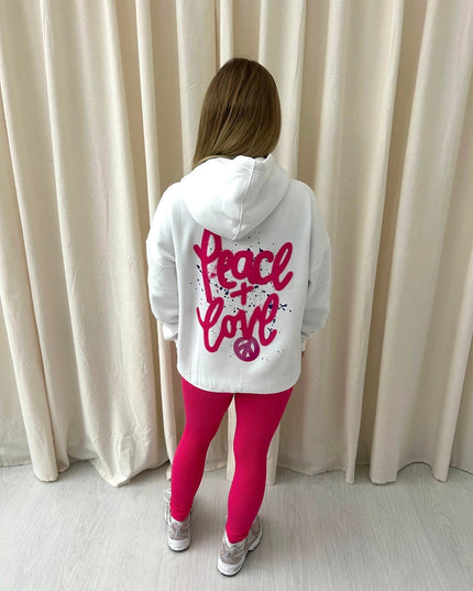 Peace & Love Printed Hoodie & Leggings Adults