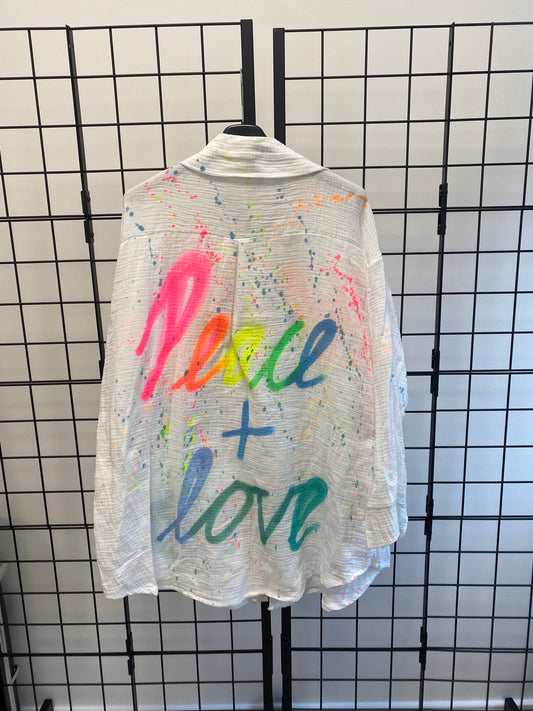 Peace & Love Cheesecloth Shirt