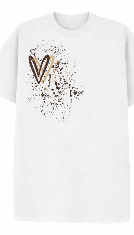 Brown Heart Printed T-shirt – image 4