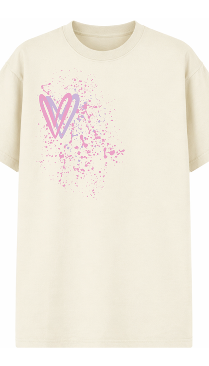 Pastel Heart Printed T-shirt – image 10