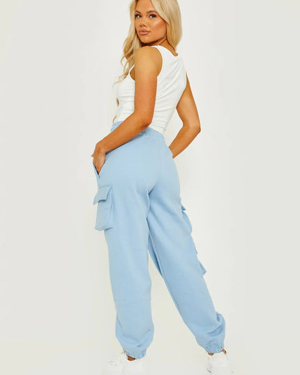 Basic Essentials Blue Cargo Joggers