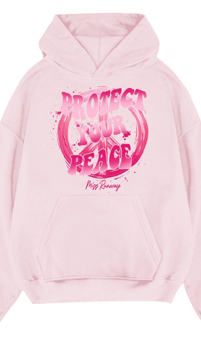 Pink Protect Your Peace Hoodie – additional view