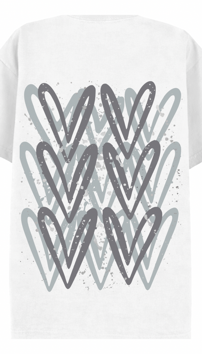 Grey Heart Printed T-shirt – additional view