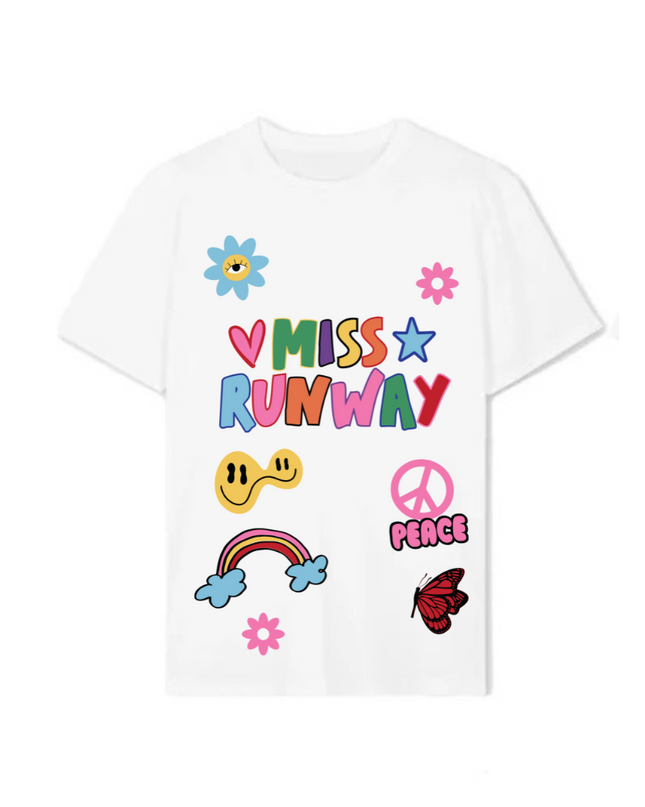 Miss Runway Rainbow Printed T-shirt Adult
