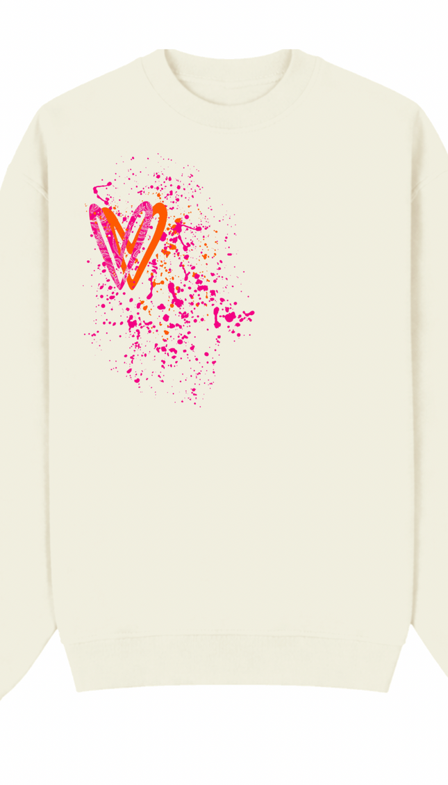 Neon Paisley Heart Printed Sweatshirt – image 4